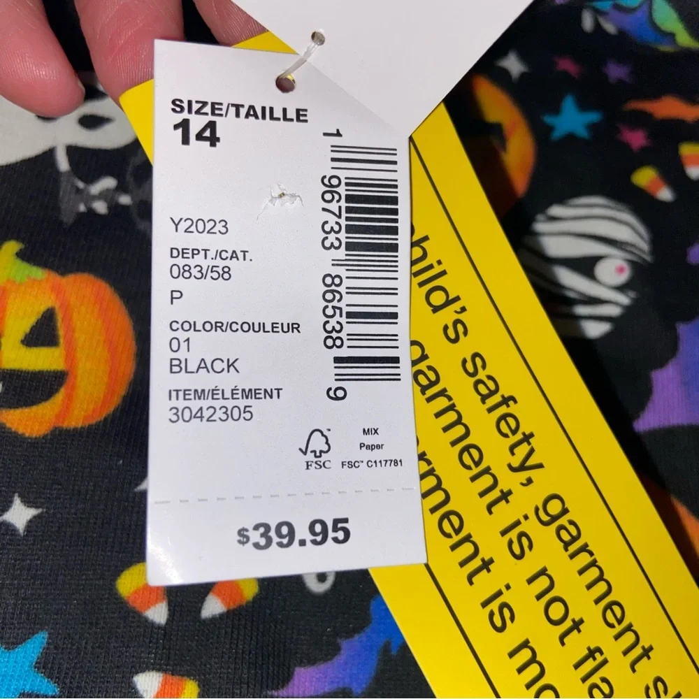 The Childrens Place Pajamas Size 14 Glow In The Dark Halloween Unisex Boys Girls